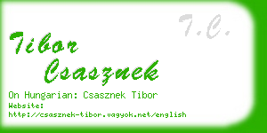 tibor csasznek business card